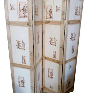 Ширма (185*41*2)*4 створки китайський орнамент, ясен,масив дерева