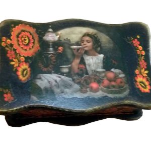 Скринька для чайних пакетів "Чаювання" (26 * 15см.) Вільха