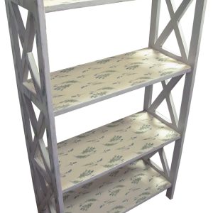 Етажерка "Лаванда" фіолетовий, 4 полиці, масив дерева (70 х 120 х 30 см.)