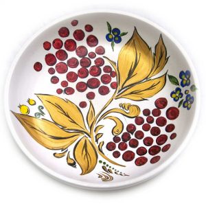 Тарілка біла, розписано вручну (d – 20см., h – 3см)