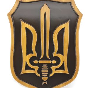 Панно "Тризуб" (39х28х2, 4см),дерев'яне,різьблене,покрите патиною та лаком