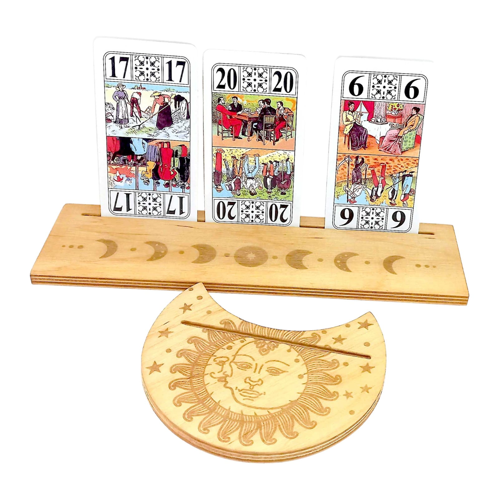 Підставки під карти Таро(25×7,5см)і(10,5×12,5см)місячна, світла - Зображення 2