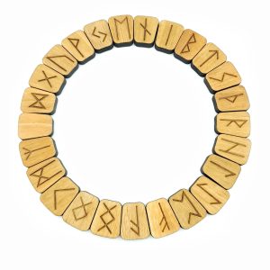 Руни "Скандинавські" світлі, 25 рун (2,9×2,4×0,7 см), масив дерева