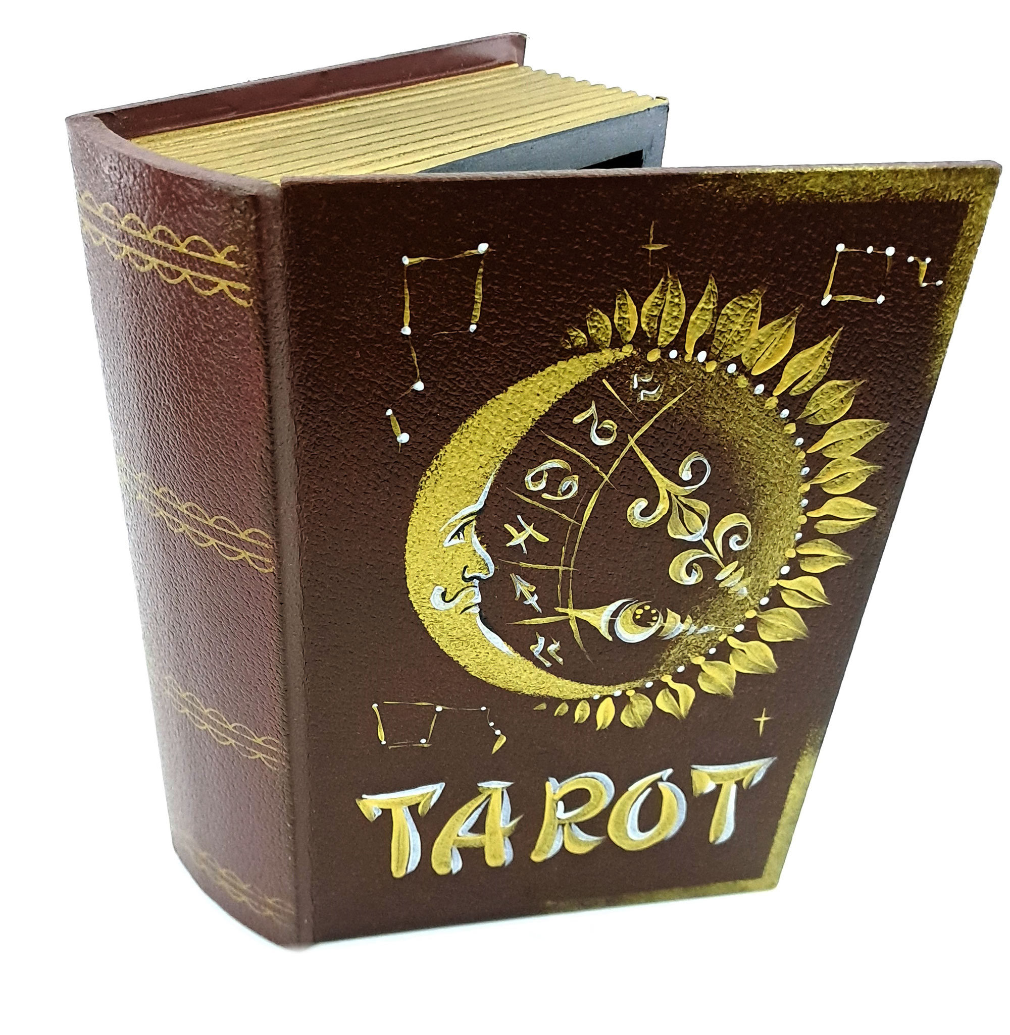 Скринька "Таро" (19,5х14х6 см), для зберігання карт таро коричнева