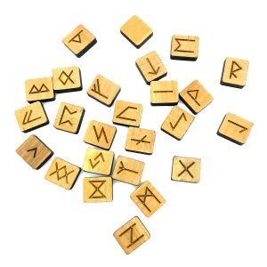 Руни "Скандинавські" світлі, 25 рун (2,1×1,8×0,6 см), масив дерева