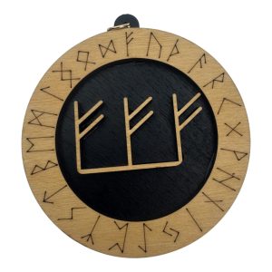 Рунічний став "Потрійна Феху" (d-90мм), дерево.