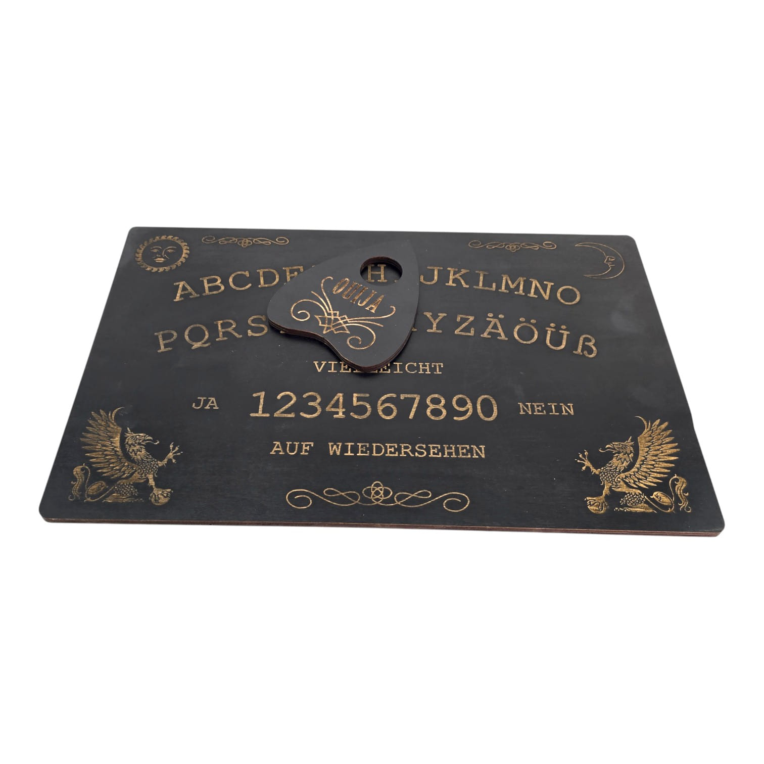 Спіритична дошка OUIJA, німецькою мовою, темна (44,5×29×0,8см) - Зображення 2