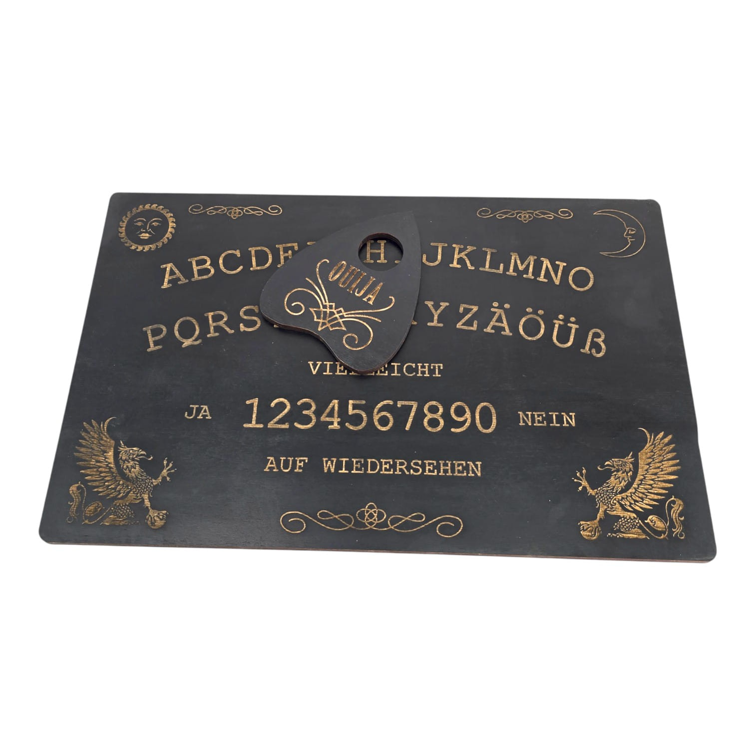 Спіритична дошка OUIJA, німецькою мовою, темна (44,5×29×0,8см) - Зображення 3